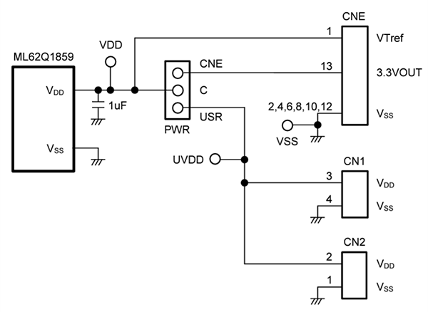 ロケーション回路 - ROHM Semiconductor RB-D62Q1859GA64リファレンスボード